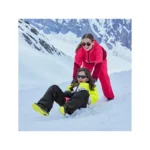 شلوار اسکی دخترانه دولایه الیاف دار دوبند کمر پلار گتر دار صورتی سایز 8 تا 14 سال کریویت crivit آلمان 427316