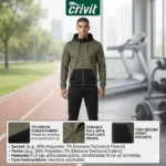 سویشرت دورس کلاهدار سبز و مشکی M - L کریویت Crivit آلمان 497827